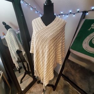 Knit poncho